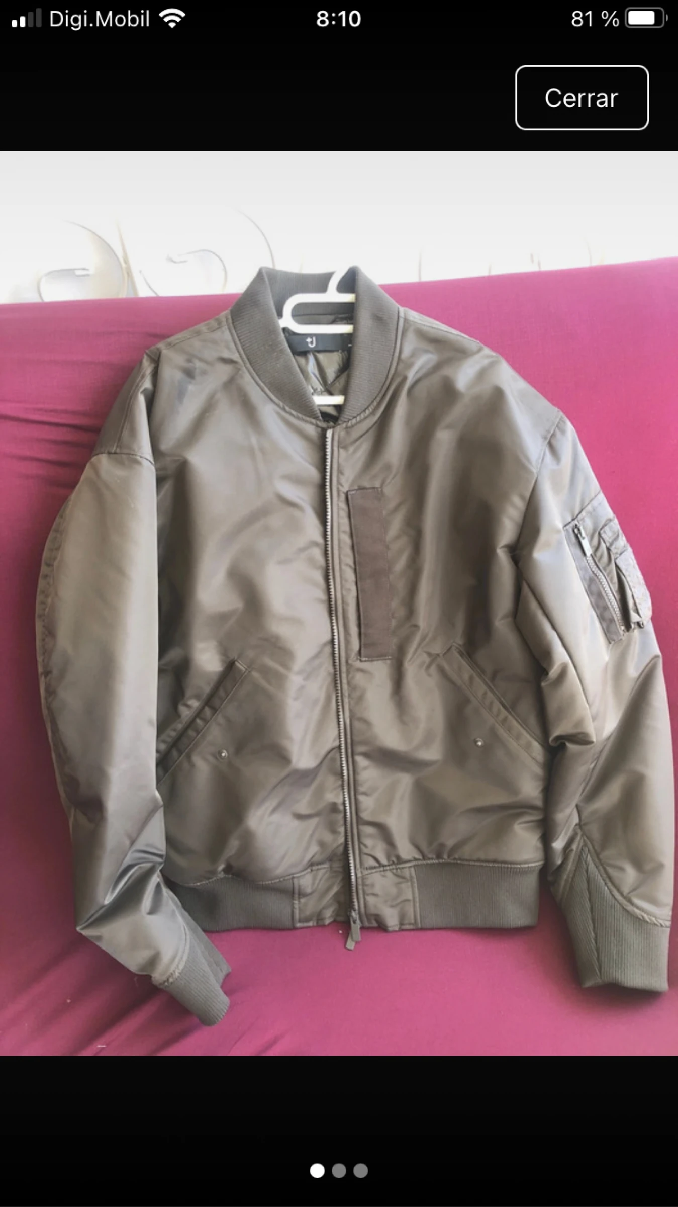 Chaqueta Bomber verde militar